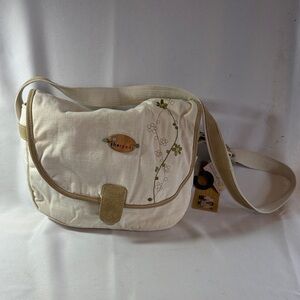Sherpani White and Tan Crossbody Bag